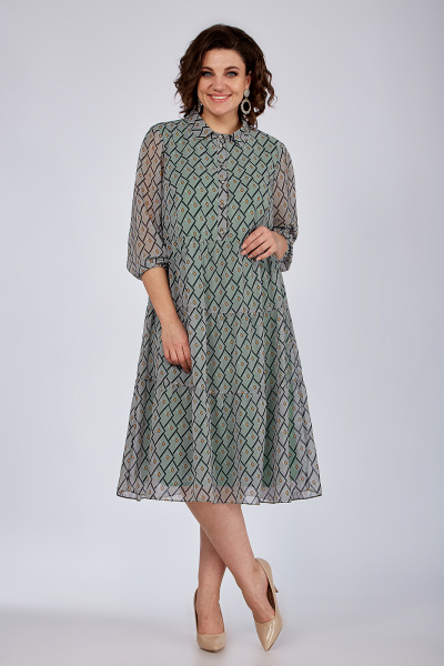 Платье из шифона с рукавом ¾, модное и воздушное Algranda А3967-2 - фото 1