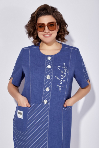 Платье Tellura-L 1735 синий - фото 4