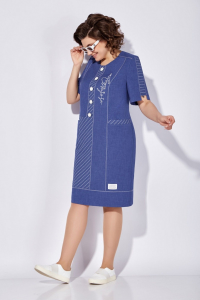 Платье Tellura-L 1735 синий - фото 3