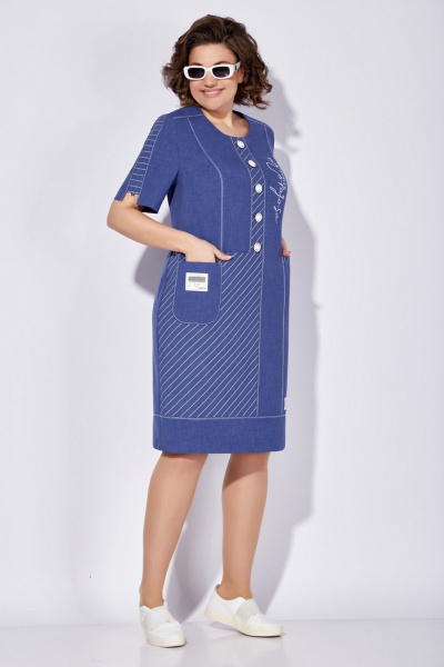 Платье Tellura-L 1735 синий - фото 2