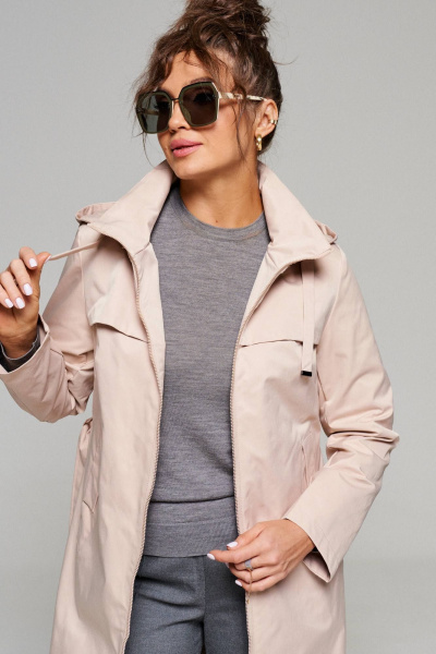 Плащ Beautiful&Free 6166 бежевый - фото 7
