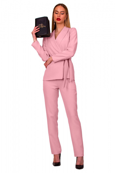 Брюки из текстиля в составе костюма F de F 3422-1 пудровый - фото 3