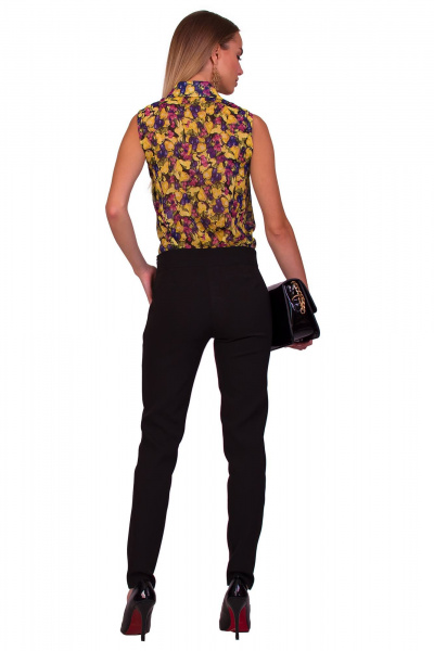 Блузка из трикотажа милано с ярким дизайном F de F 3469 зеленый,желтый - фото 2