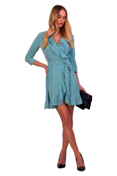 Платье из текстиля с элегантным дизайном F de F 3522 мятный - фото 3