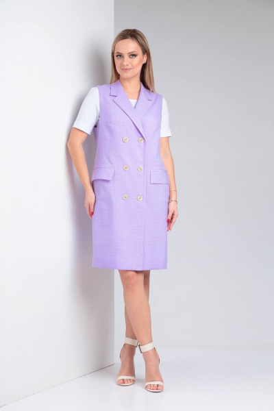 Брюки, жилет, майка TVIN 7646Л лаванда - фото 6