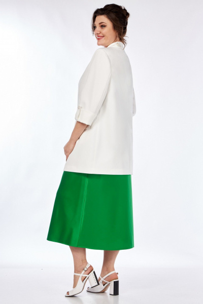 Костюм 2-ка: платье-комбинация и жакет с накладными карманами Matini 1.1758 зеленый - фото 20