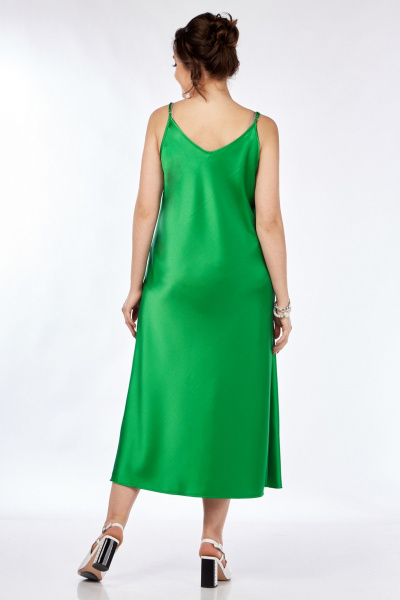 Костюм 2-ка: платье-комбинация и жакет с накладными карманами Matini 1.1758 зеленый - фото 13