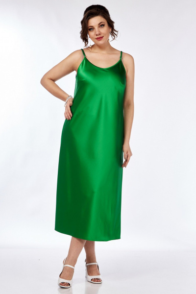 Костюм 2-ка: платье-комбинация и жакет с накладными карманами Matini 1.1758 зеленый - фото 11