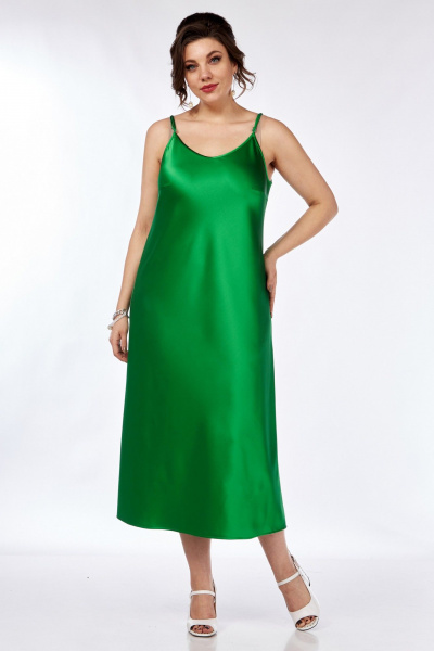 Костюм 2-ка: платье-комбинация и жакет с накладными карманами Matini 1.1758 зеленый - фото 10
