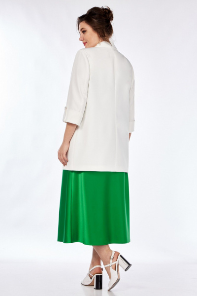 Костюм 2-ка: платье-комбинация и жакет с накладными карманами Matini 1.1758 зеленый - фото 7