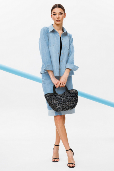 Блуза Butеr 2757 голубой - фото 7