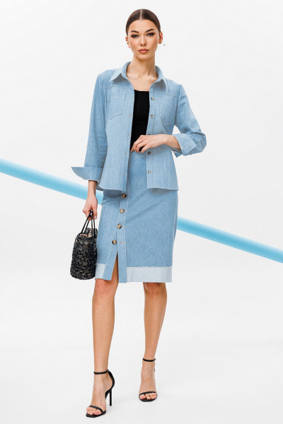 Блуза Butеr 2757 голубой - фото 1