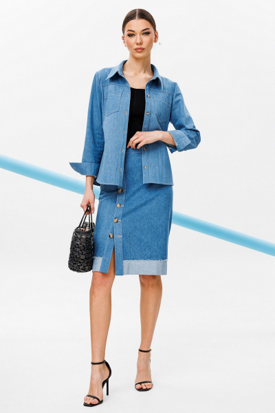 Юбка Butеr 2758 синий - фото 2