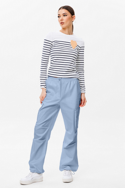 Джемпер Butеr 2788 бело-синий - фото 9