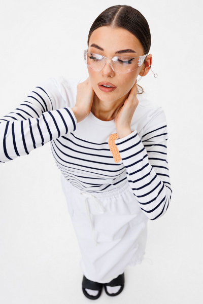 Джемпер Butеr 2788 бело-синий - фото 8