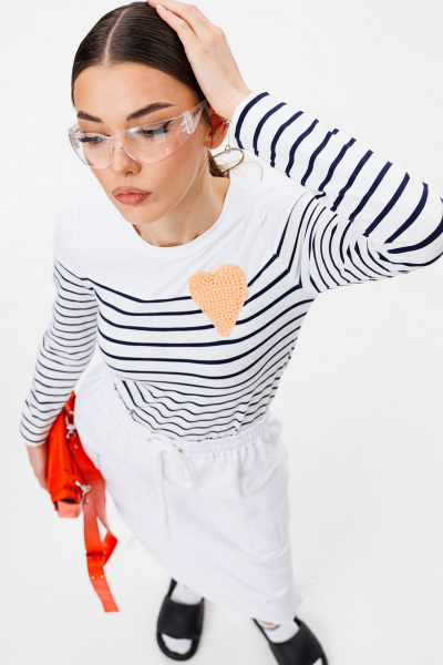 Джемпер Butеr 2788 бело-синий - фото 6