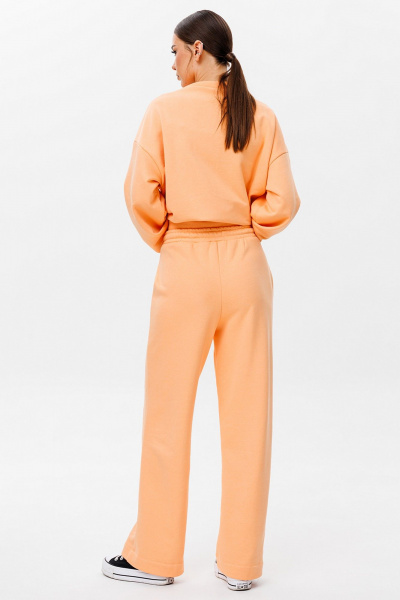 Спортивный костюм бомбер и брюки из трикотажного полотна Butеr 2794 персик - фото 10