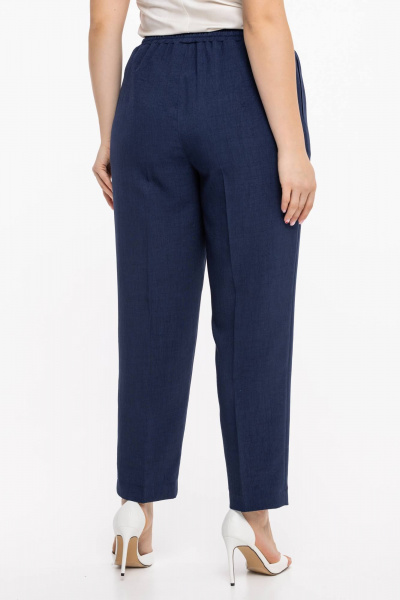 Комфортные брюки на резинке с карманами и длиной 7/8 Avila 0957 темно-синий - фото 4