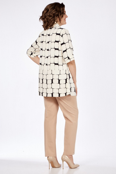Блуза Элль-стиль 2279а беж/геометрия - фото 8