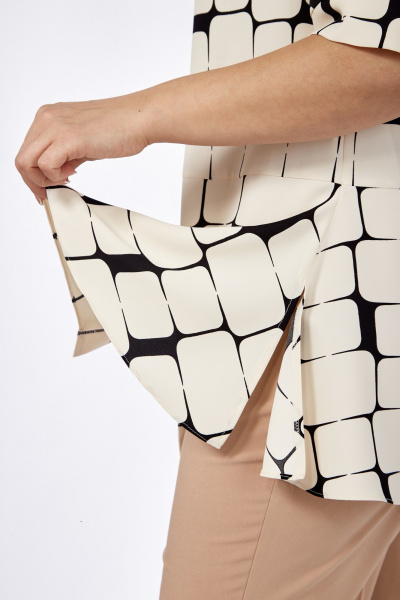 Блуза Элль-стиль 2279а беж/геометрия - фото 9