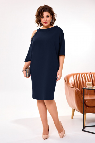 Элегантное вечернее платье с вырезом и пуговицами AGATTI 5256-2 - фото 1