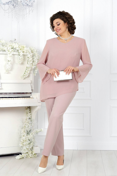 Блуза, брюки Ninele 2273 пудра - фото 5