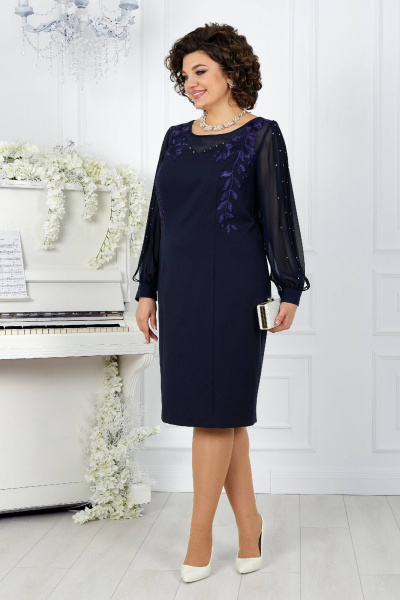 Платье Ninele 5815 синий - фото 8
