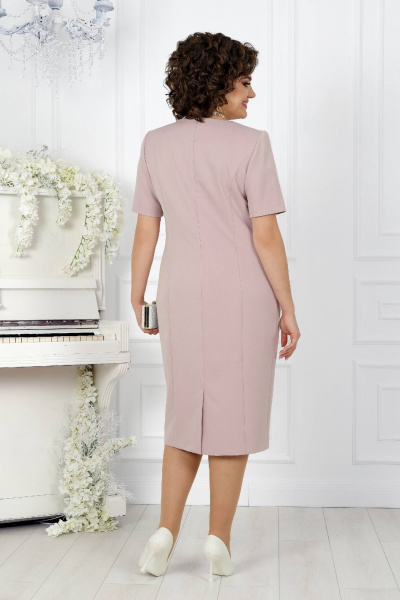 Нарядный кружевной комплек с платьем и кардиганом Ninele 5907 пудра - фото 10