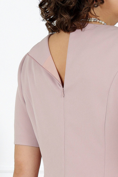 Нарядный кружевной комплек с платьем и кардиганом Ninele 5907 пудра - фото 4