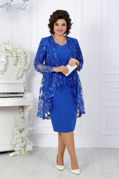 Кардиган, платье Ninele 5907 василек - фото 1