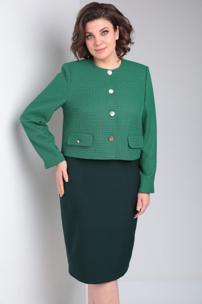 Жакет, платье Takka Plus 24-217 - фото 13