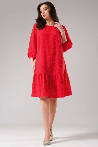 Платье свободного силуэта с воланом из текстиля Avanti 1622 - фото 2