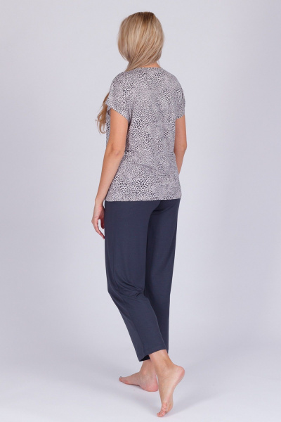 Блуза, брюки Belarusachka С4109В/1 графит/барс - фото 3