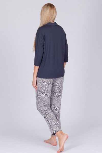 Блуза и брюки из вискозы и трикотажа для круглый год Belarusachka РС5744 барс / графит - фото 3