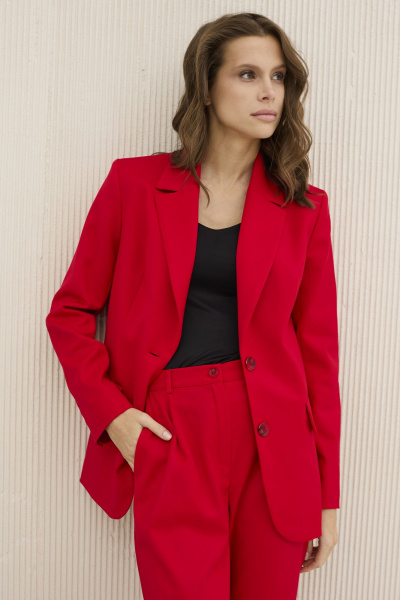 Брюки, жакет DAVA 2211 красный - фото 6