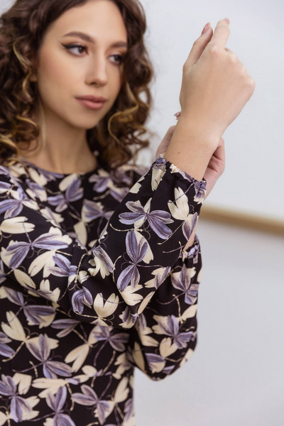 Платье Daloria 2040 черный-бежевый - фото 6