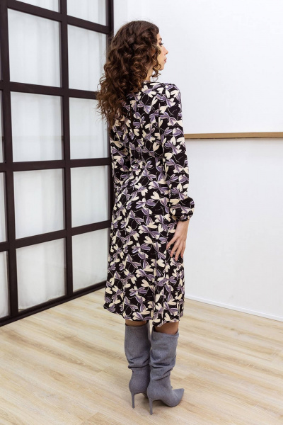 Платье Daloria 2040 черный-бежевый - фото 2