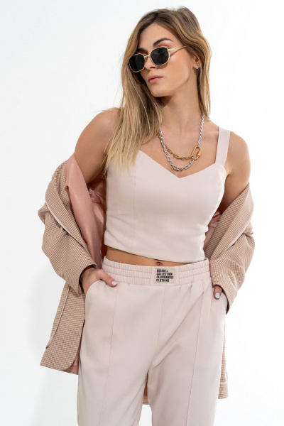 Брюки Luna 144 бледная_пудра - фото 2