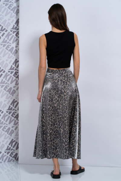 Длинная юбка из атласа с потайной молнией и элегантным силуэтом Kivviwear 4163.02 - фото 19