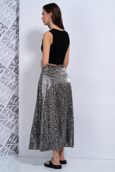 Длинная юбка из атласа с потайной молнией и элегантным силуэтом Kivviwear 4163.02 - фото 18