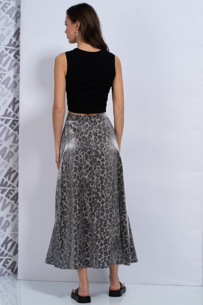 Длинная юбка из атласа с потайной молнией и элегантным силуэтом Kivviwear 4163.02 - фото 17