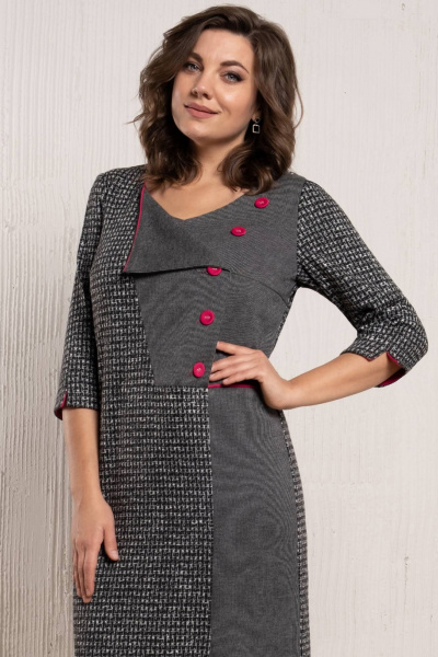 Платье из вискозы и трикотажа полуприлегающего силуэта Avanti 1445 - фото 2