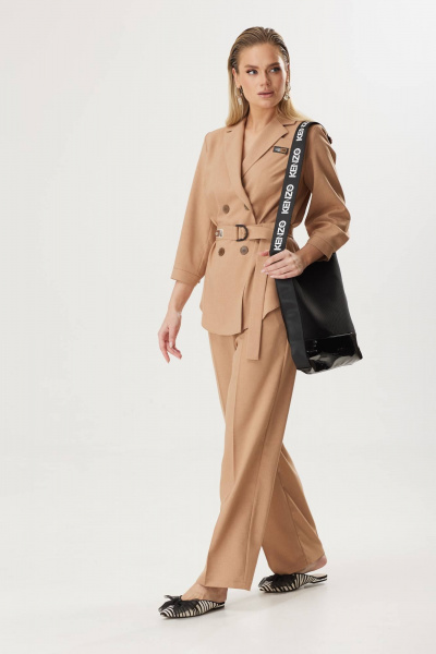 Брюки, жакет Твой имидж 1784 кэмел - фото 5