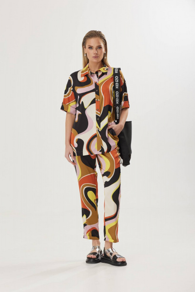 Блуза, брюки Твой имидж 1579 коричневый - фото 4