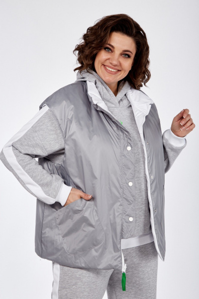 Брюки, жилет, худи Диомант 1917 серый_меланж - фото 3