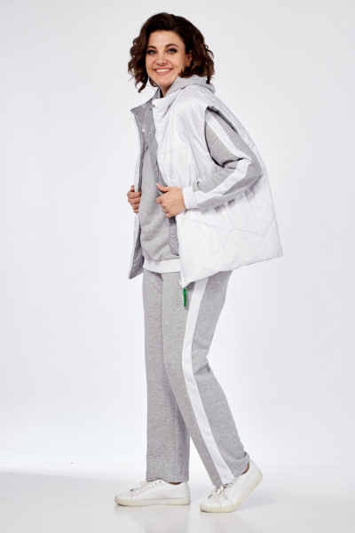 Брюки, жилет, худи Диомант 1917 серый_меланж - фото 2