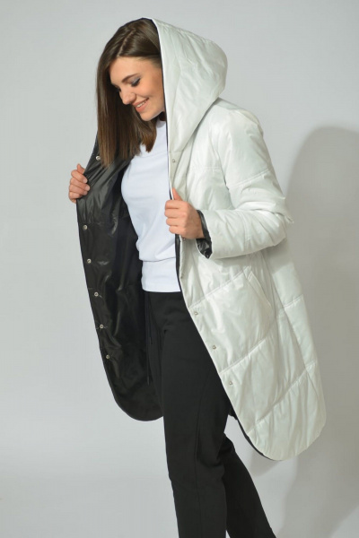 Пальто Диомант 1928 черно-белый - фото 6