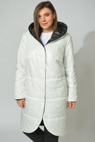 Пальто Диомант 1928 черно-белый - фото 1