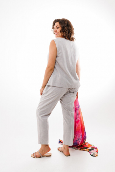 Блуза, брюки, рубашка Anelli 858 цветы - фото 5