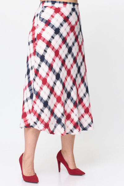 Жакет, юбка ANASTASIA MAK 1176 алый+клетка - фото 10